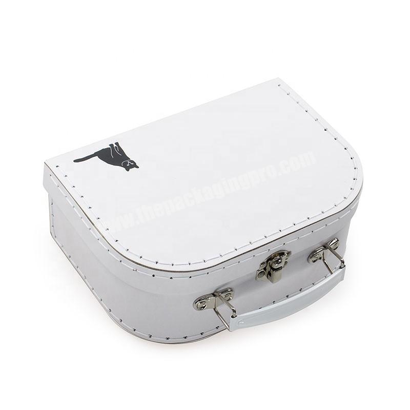 Hot sale for children white gift carton package vintage cardboard suitcase