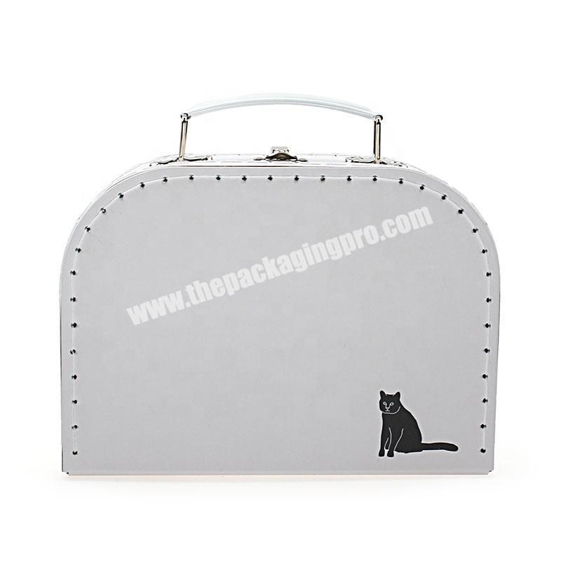 Mini suitcases wholesale baby gift packaging  ecofriendly with handle luxury decorative suitcase