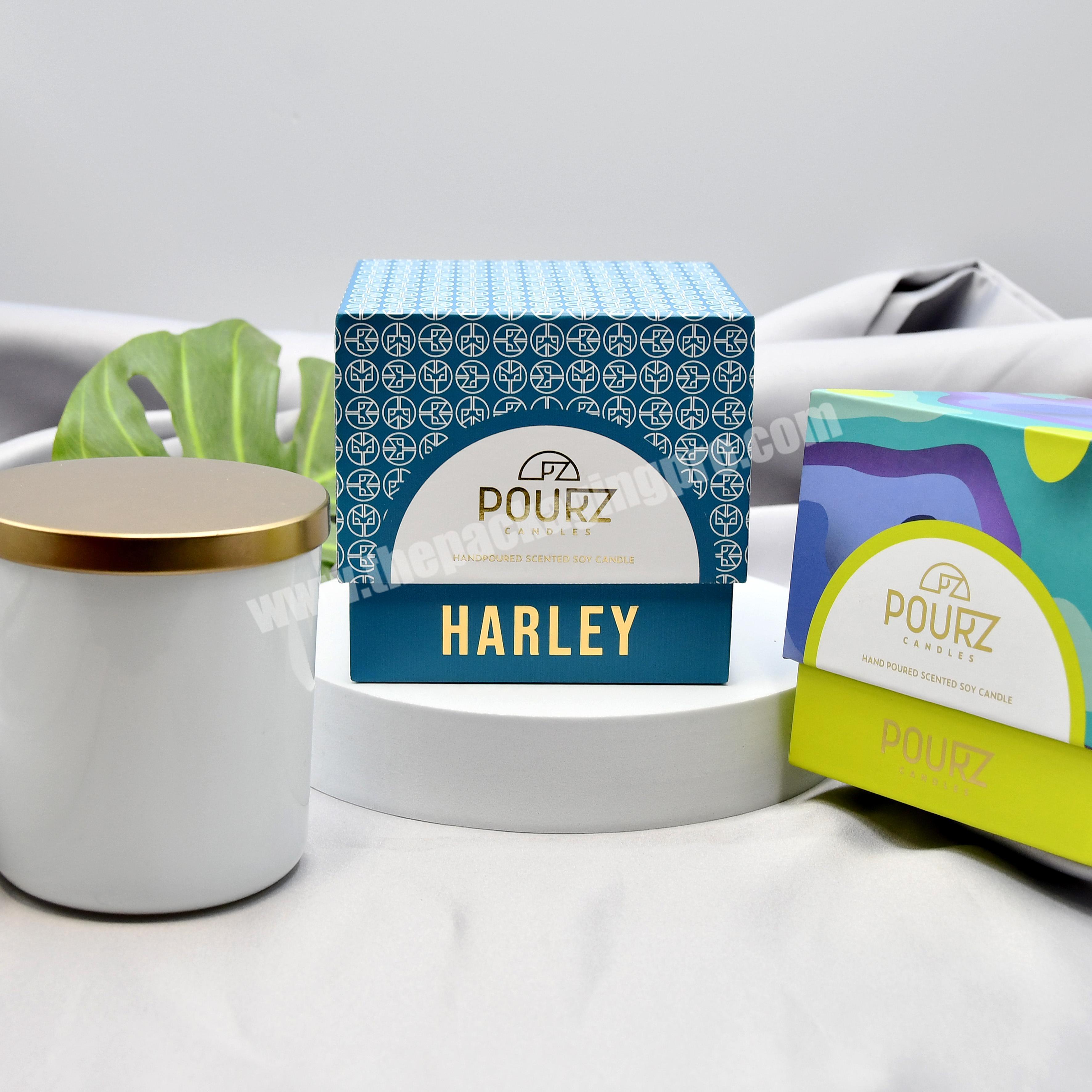 New Product customized  Candle Package Mockup Set Paper Gift Custom Logo Printed Packaging Box