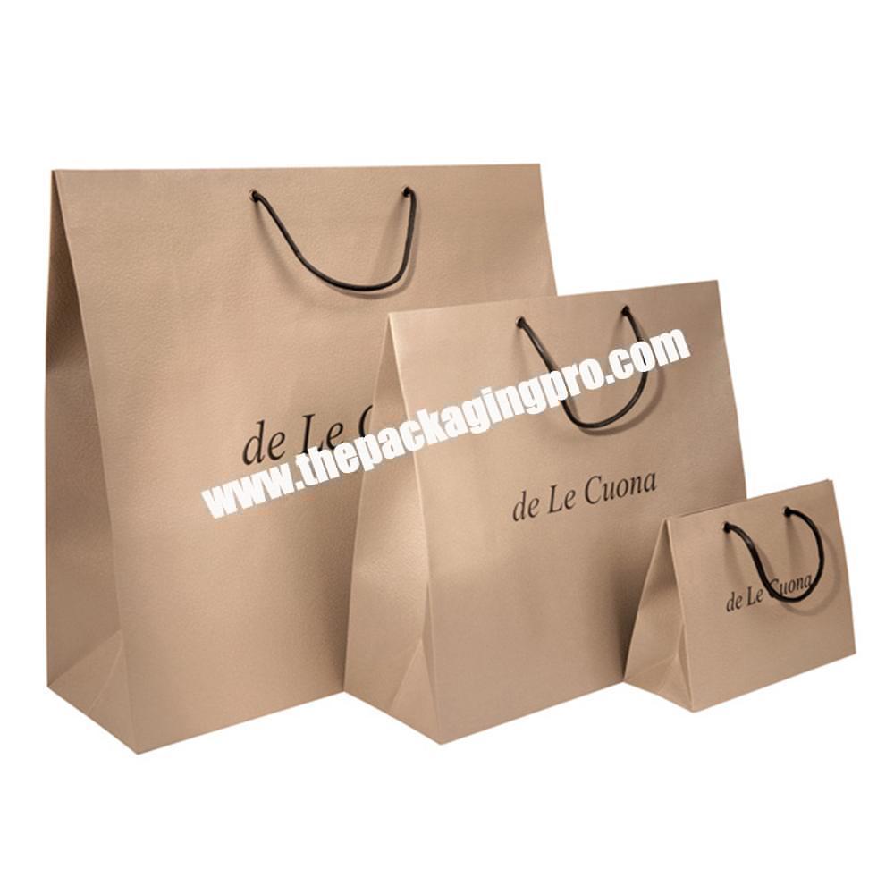 Personalized  Branded Logo Luxury Craft Paper Jewelry Packaging Gift Shopping Bag Paperbag