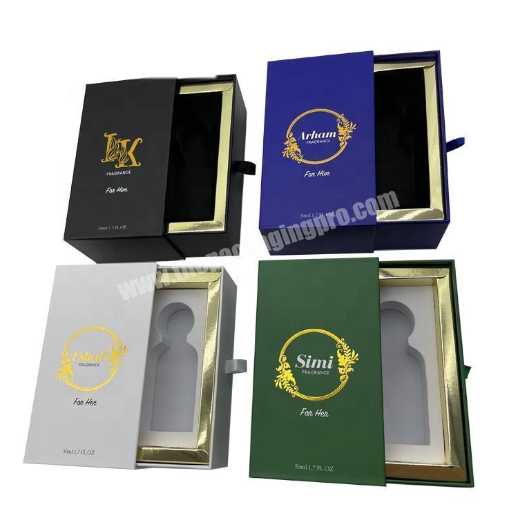 Manufacturer Drawer Packaging Perfume Oil Bottle Packaging Cardboard Gift Boxes Luxury Custom Perfume Packaging Box