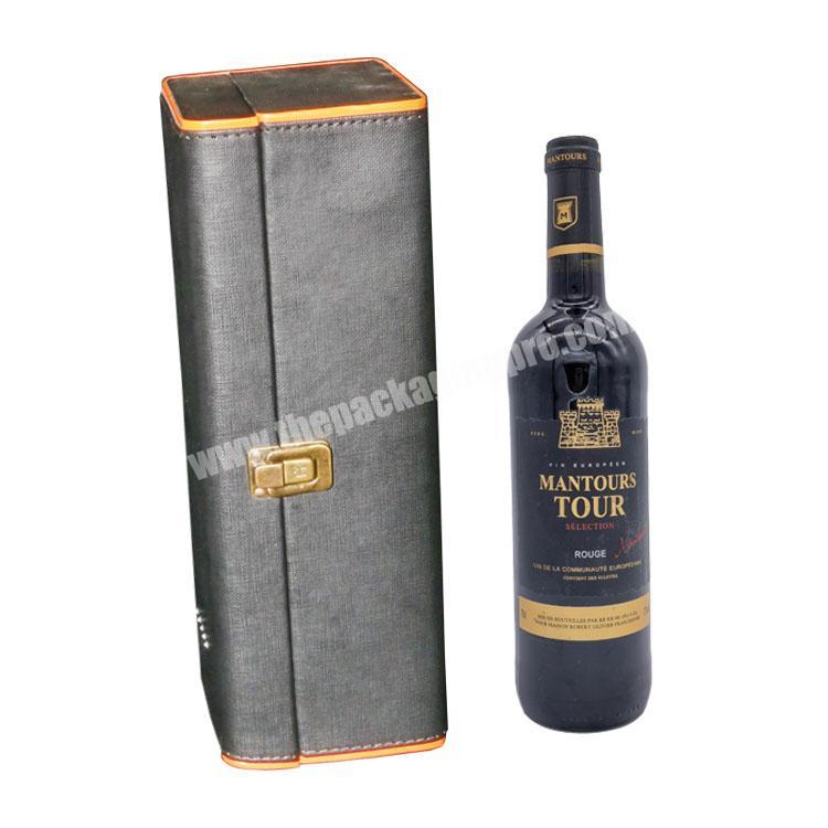 Custom made leather Box single bottle packaging Gift Box gifts wine boxes