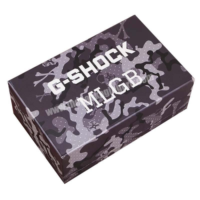 OEM Custom print luxury Black cardboard  with magnetic closure gift paper box suppliers