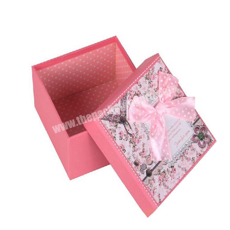 Packaging Supplier Pink Free Shipping Gift Custom Box Rigid Boxes Paper Board Paperboard Recyclable 0318 3-5 Day Accept CMYK