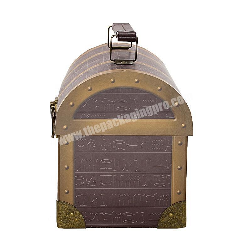 Luxury package suitcase recycled favors storage cardboard treasure chest printing colorful paper box