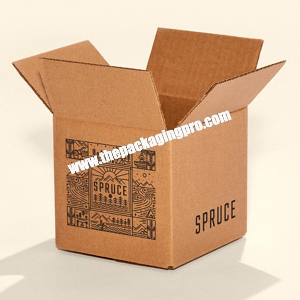 Personal Logo Printed Brown Eco Recycle Corrugated Cardboard Paper Packaging Shipping Carton