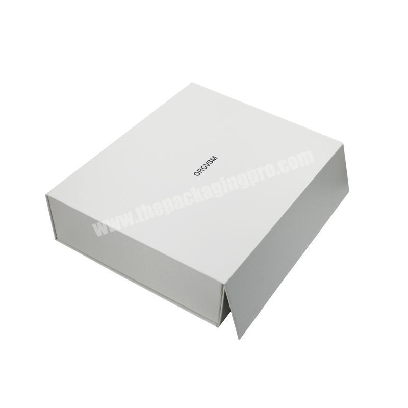 Personalised Logo Small Box Magnet Closure White Magnetic Box For Gift Jacket