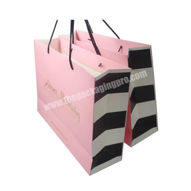 Personalised avec logo sac en emballag Business carrier clothes packaging bags Custom shopping paper bags for boutique