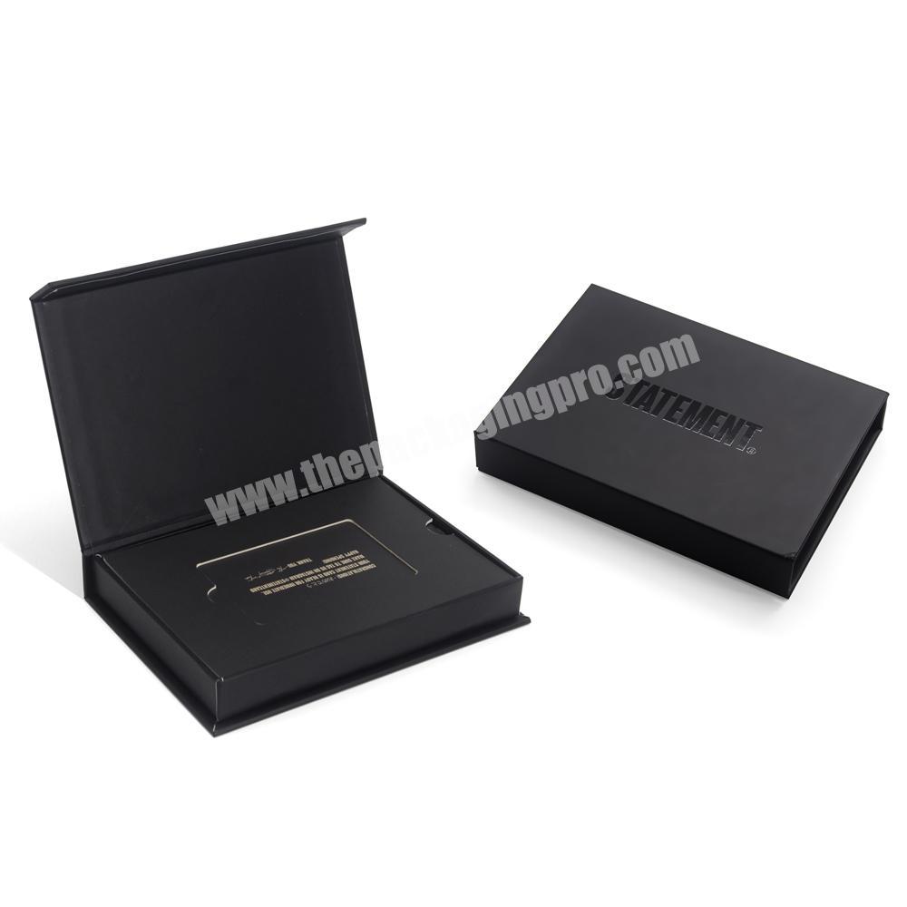Personalized Custom Printing UV 3D Matt Black Vip Card Packing Credit Card Box