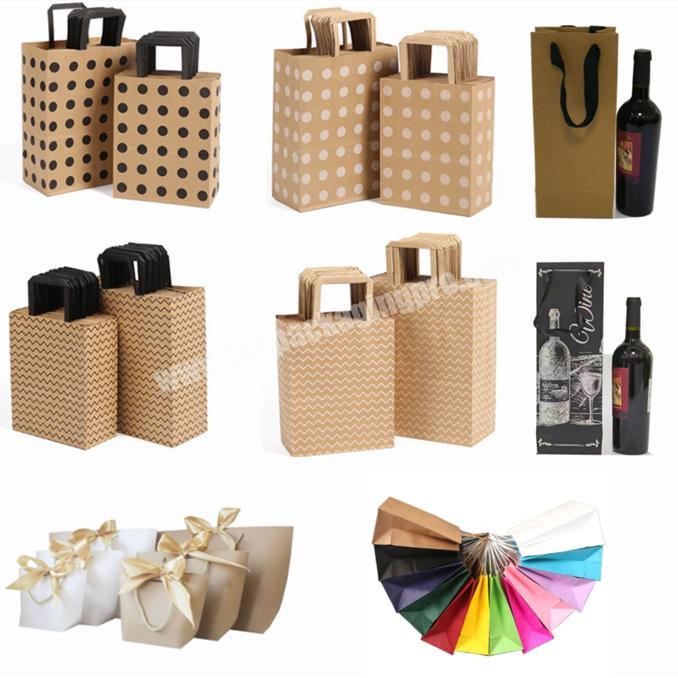 Popular Professional Customized Simple Kraft Paper Bag For Household Products Grocery Packaging Bags