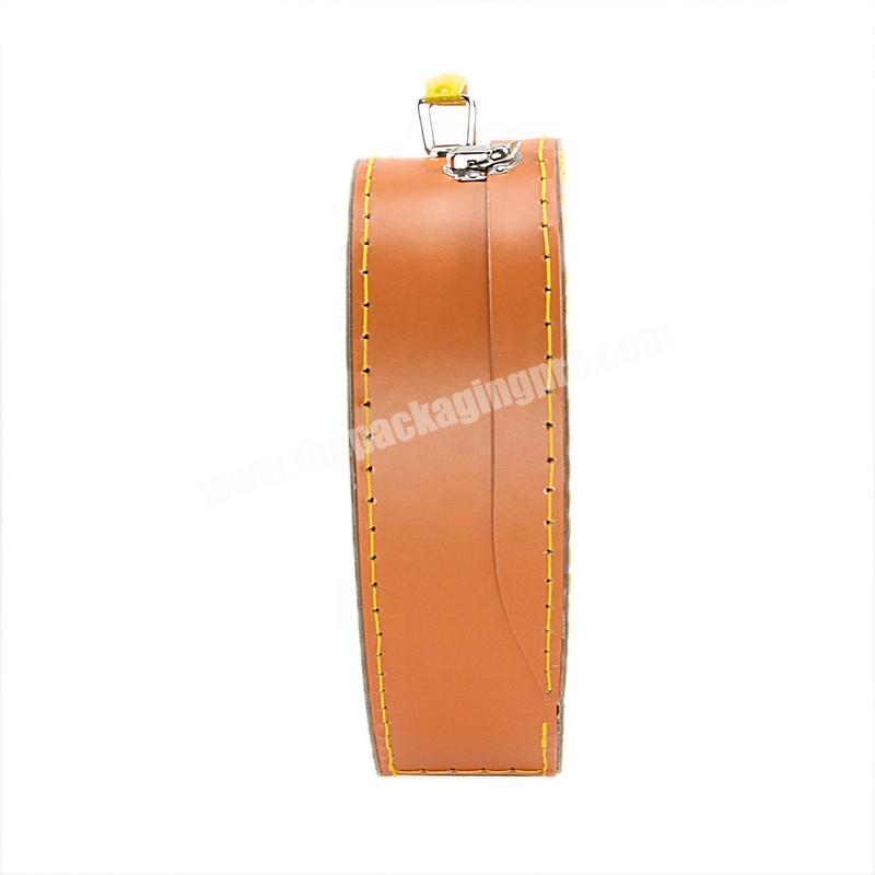 Portable orange heart-shaped cardboard gift packing suitcase gift cardboard suitcase box