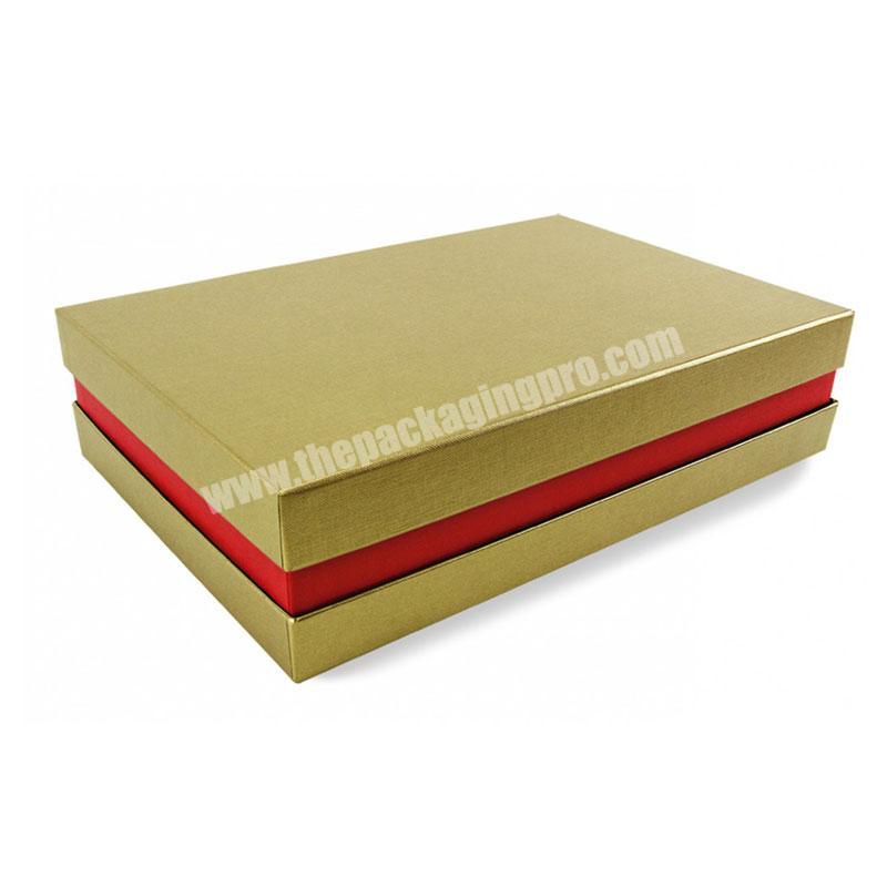 Premium golden cardboard shoulder rigid geschenk packaging gift box geschenkbox