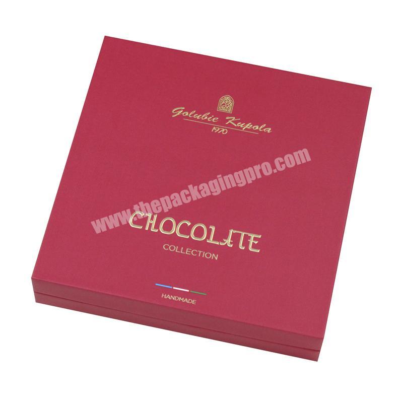 personalize Prime Branded Packing Box Red Printed Hard Cardboard Magnetic Closure for Chocolate Packs