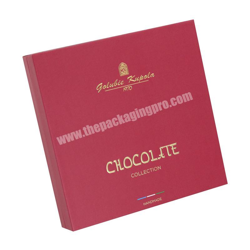 custom Prime Branded Packing Box Red Printed Hard Cardboard Magnetic Closure for Chocolate Packs 