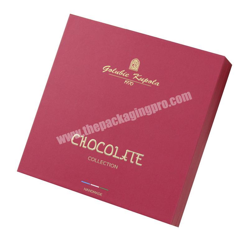 Prime Branded Packing Box Red Printed Hard Cardboard Magnetic Closure for Chocolate Packs wholesaler