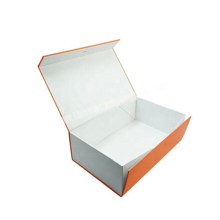 Private Label Folding Sturdy Big Paper Clothes Magnetic Collapsible Custom Logo Foldable Luxury Dress Box