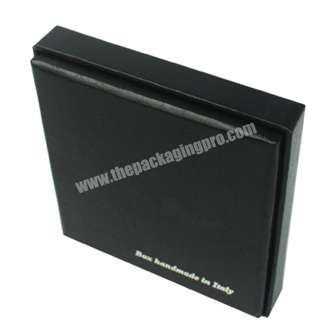 Promotional Luxury PU Leather Gift Box, Black Gift Packaging In Italy