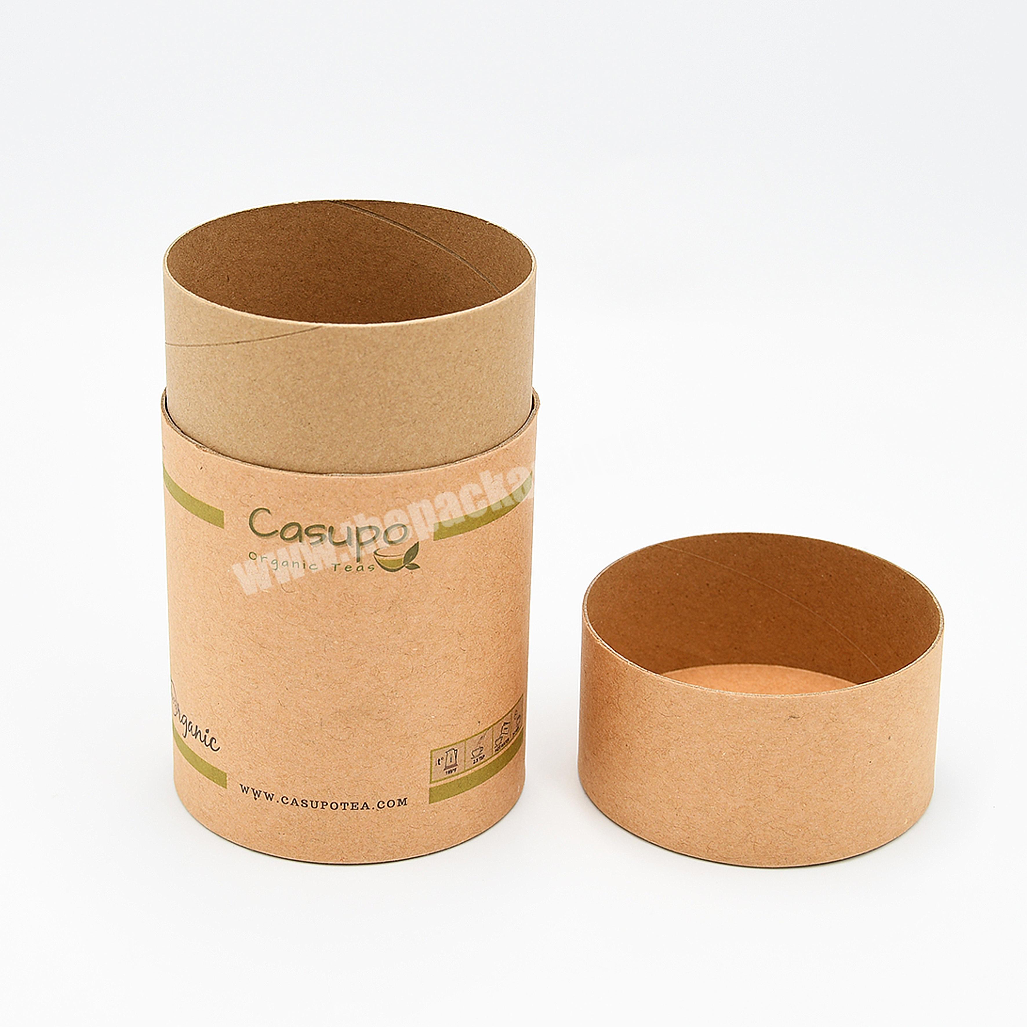 Recyclable brown kraft paper tube packaging box for soap