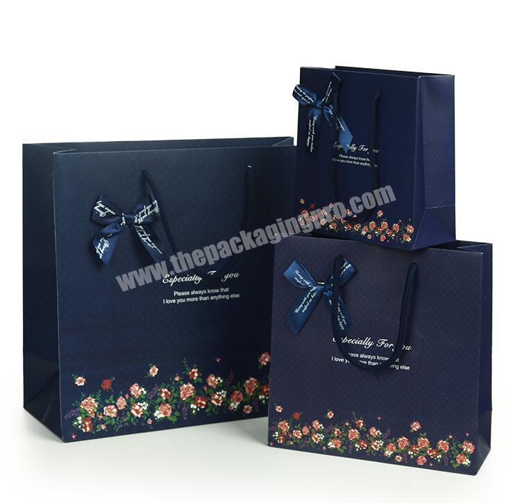 Recyclable custom full color printing paper bag with your own logo