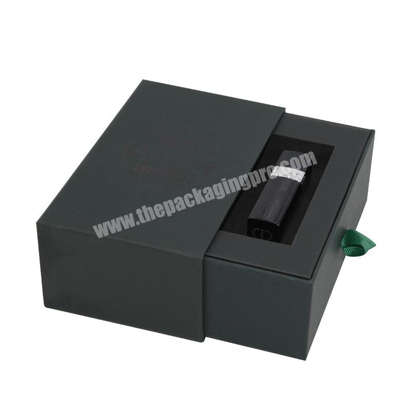 Recycle Custom Paperboard Small Square Matt Black Skin Care Cosmetic Box