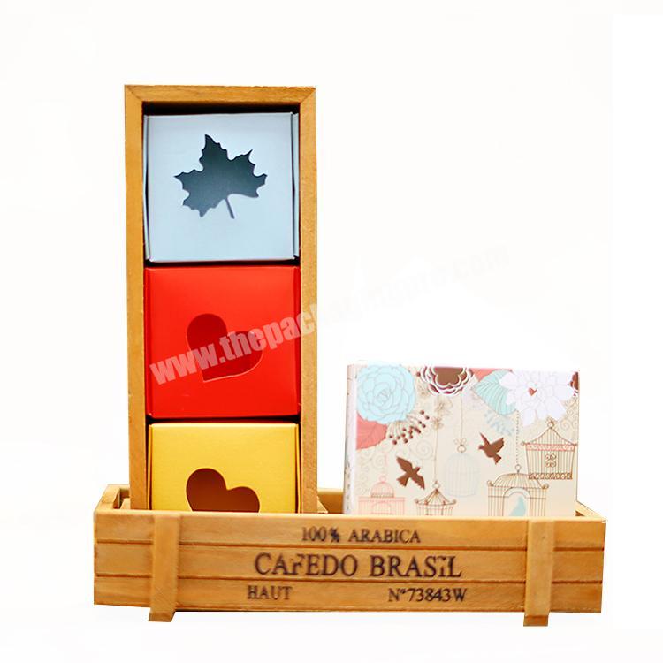 Recycle Rose Flower Soap Dish Bag Wholesale Eco Friendly Custom logo Handmade Candy Gift Set Kraft Corrugated Paper Soap Box