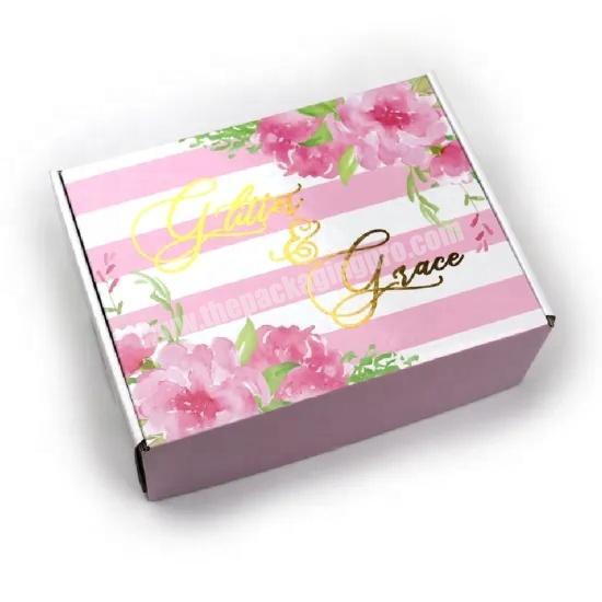 Custom logo printing cardboard Corrugated black skincare shipping packaging colored mailer boxes
