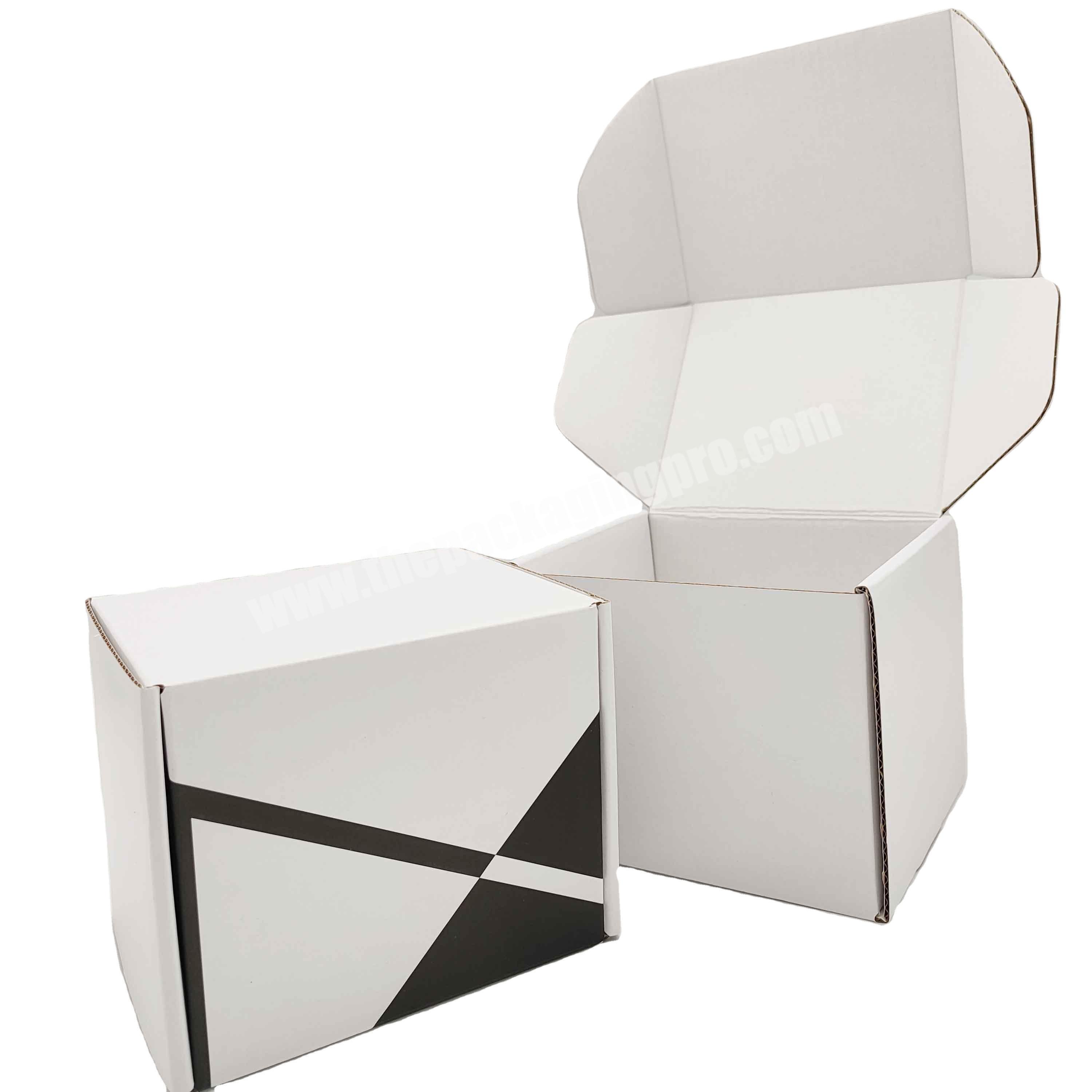 Recycled shipping box custom clothing packaging box white gift box