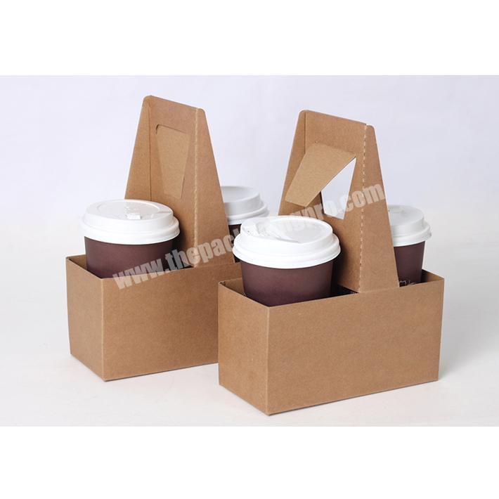 Reusable strong coffee cup paper holder trays drink holder tray