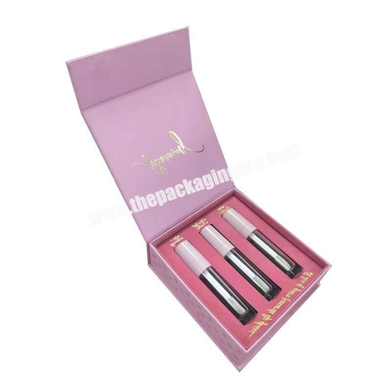 wholesale Lipstick Empty gift box Custom Cosmetic Storage Magnetic Logo Lip Oil Packing Box