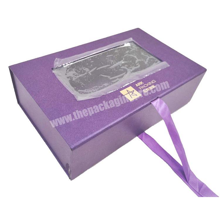Romantic Wholesale Luxury Circle Kraft Round Tube Flower Gift Packaging Paper Box With Ribbon Drawer White Clear Lid