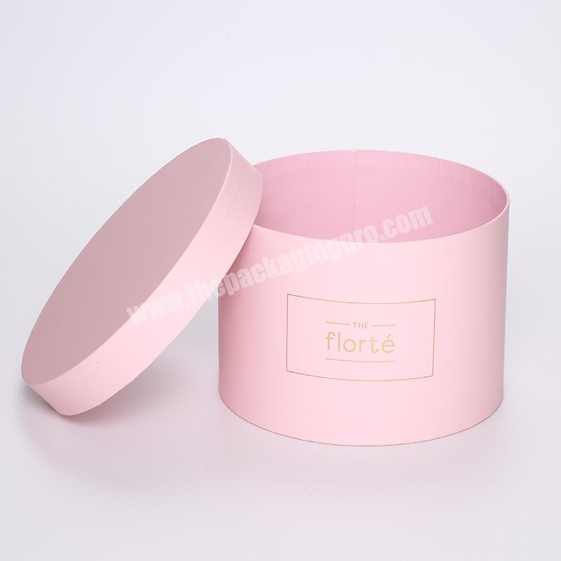 Round shaped exquisite lip and base customized logo and color flower gift box