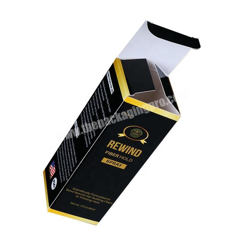 New arrival Customized black color perfume box cosmetic Paper Cardboard Packaging Box