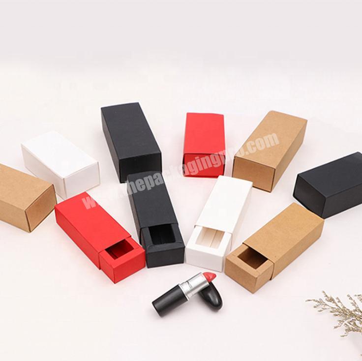 Slide Pull Out Drawer Box Eyebrow Pencil Packaging Makeup Brush Packaging Box Private Label Lipstick Packaging Box With Logo