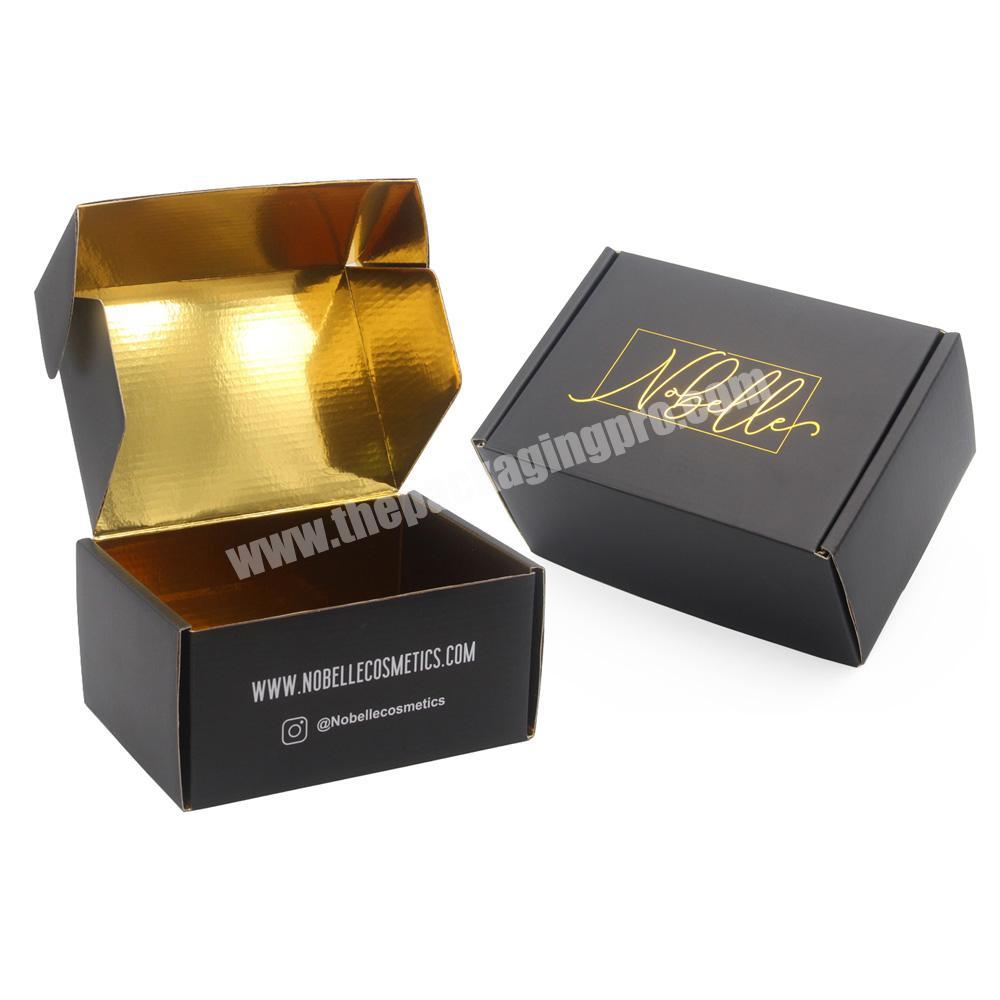 Small Black And Gold Delivery Mailer Shipping Boxes