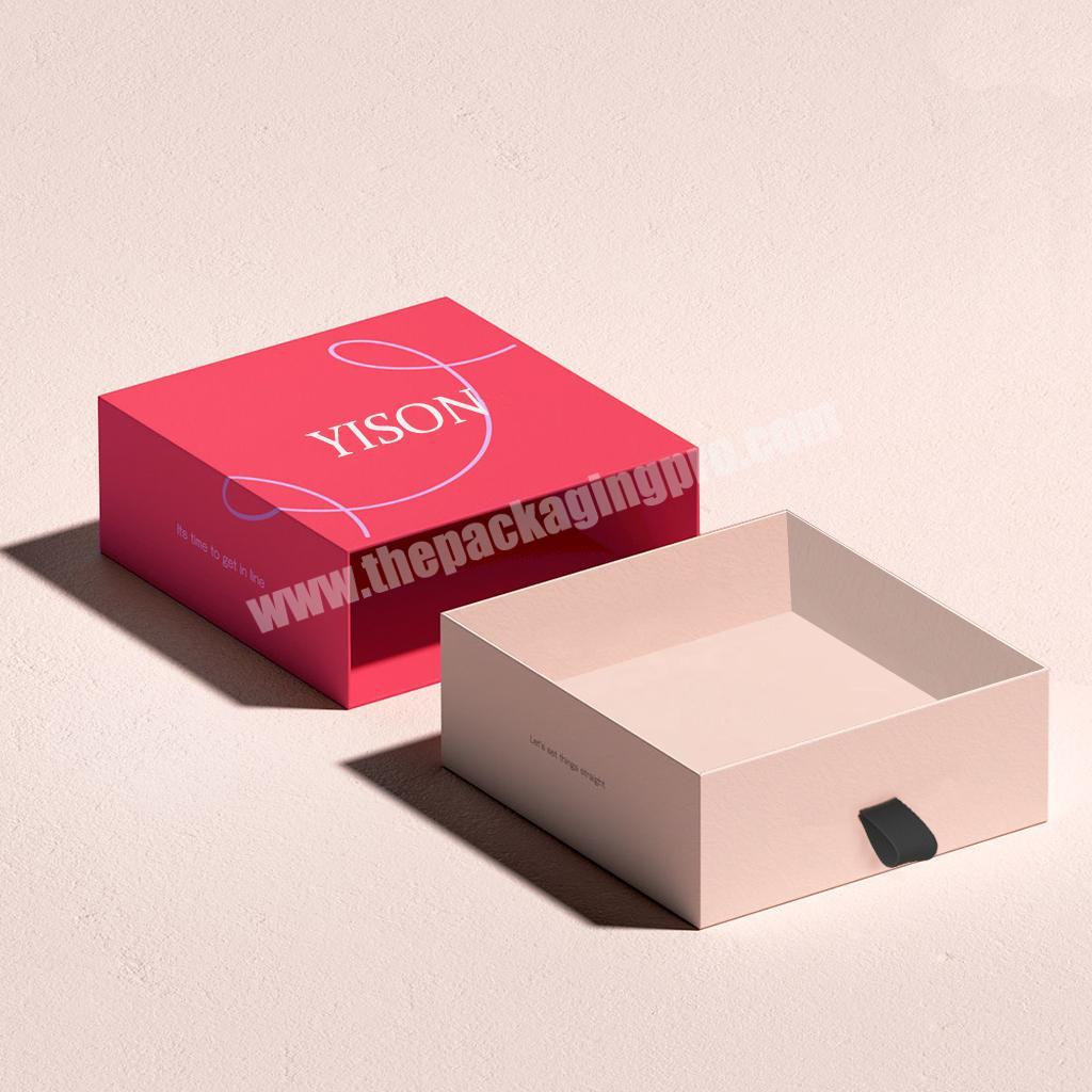Small Paper Pink Pull Tab Gift Box Packaging Custom Logo Caixas Gaveta De Embalagem cajas Personalizadas