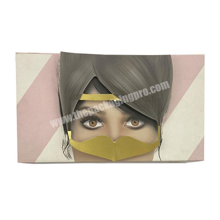 Special New Design Custom Eyelashes Cosmetic Folding Packaging Box Custom Logo Wig Folding Packaging Box
