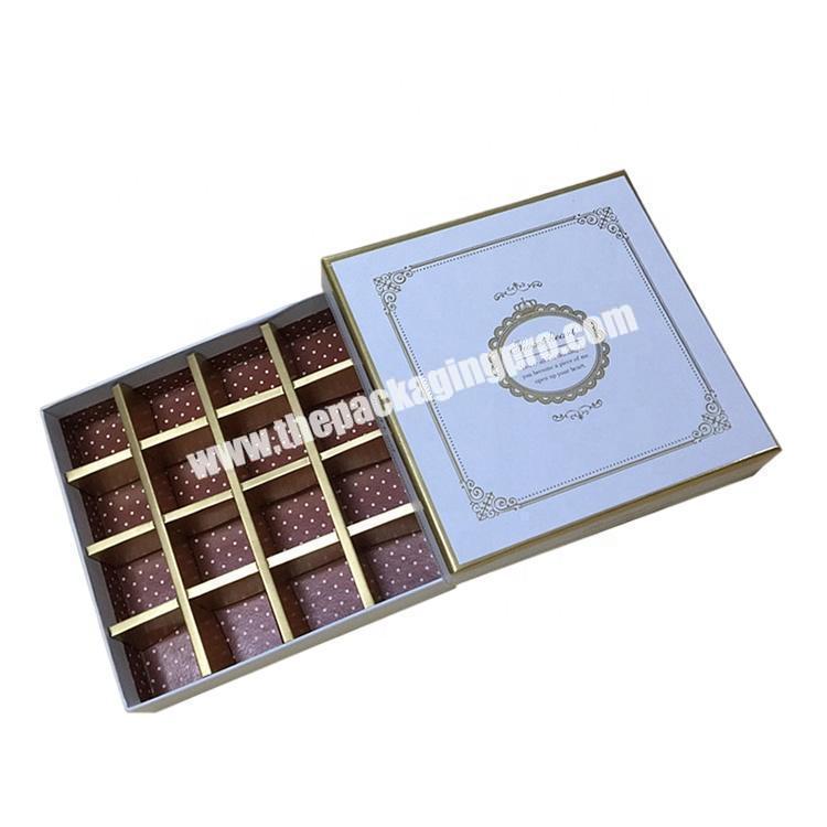 Custom Design Logo Chocolate-Box Celebration Gift Packaging Chocolate Boxes With Dividers