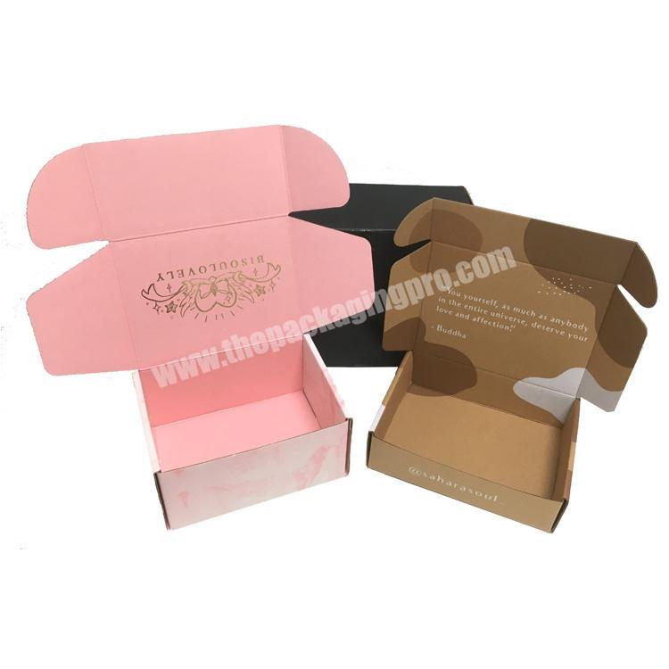 Top Fashion Corrugated Kraft Hair Curler Box Packing Customized Shipping Box Pink