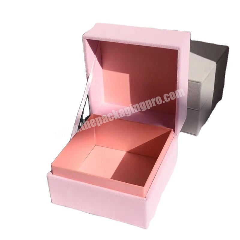 UV printing black luxury skin care cosmetic matte black luxury jewelry box packaging two pieces gift box with lid and base