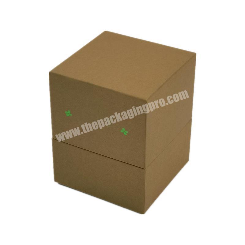 Unique Design Hot Sale Hot Stamping Brown Kraft Paper Black Rigid Black Gift Box With Lid