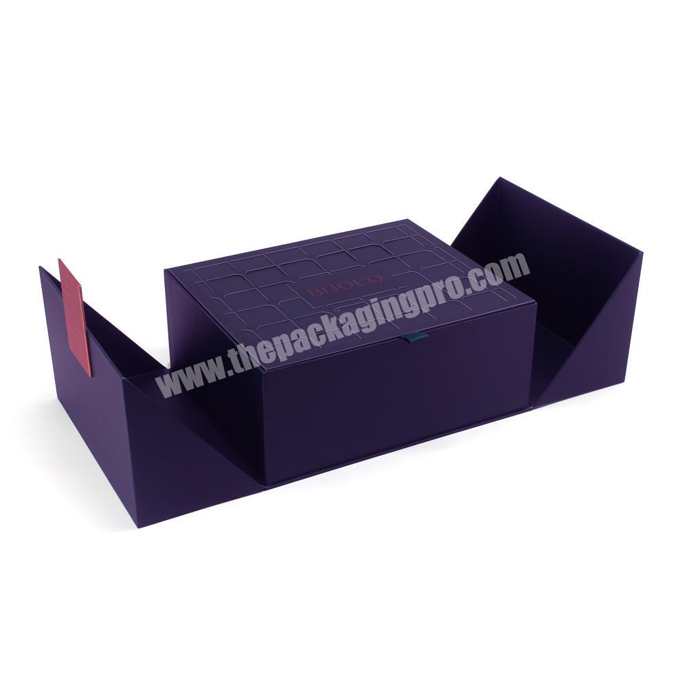 Unique Luxury Cardboard Two Double Door Open Magnetic Gift Packaging Box