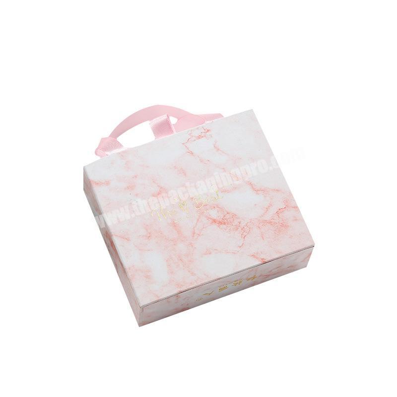 Valentine's Day pink paper box marbled box holiday and birthday gifts