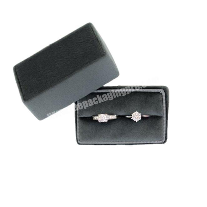 Velvet wedding ring jewelry packaging box