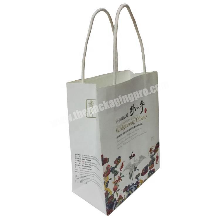 Washable Kraft Paper Bag Take Away Grocery Party Gift Kraft Paper Packing Bag For Shopping
