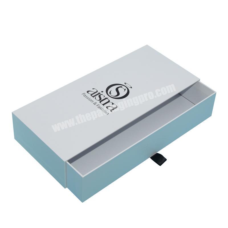 White Small Luxury Cardboard Paper Boxes Sliding Custom Candy Kraft Drawer Box Slide Vertical Storage Gift Packaging Box