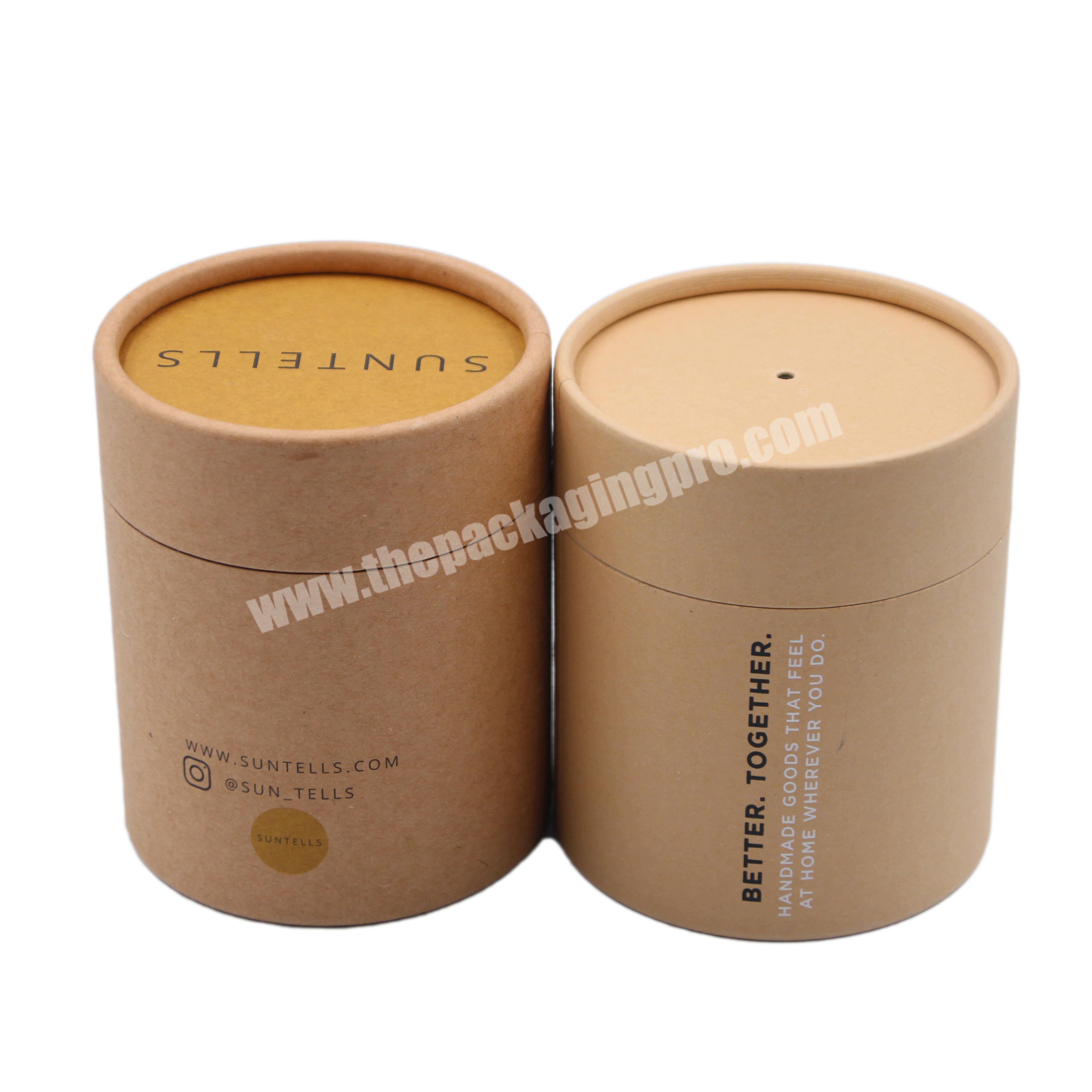 White Wholesale Cheap Cardboard 100% Recycled Material Custom Candle Paper Tube Packaging Box