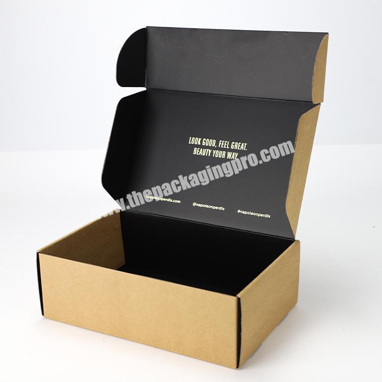 wholesale  shipping box mailers printing black shipping box custom logo custom shipping boxes