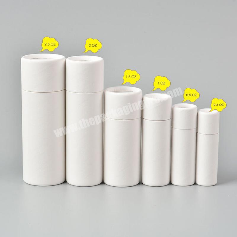 Wholesale Biodegradable White Cardboard Waterproof Oil Proof Small Tube Cylinder Round Box