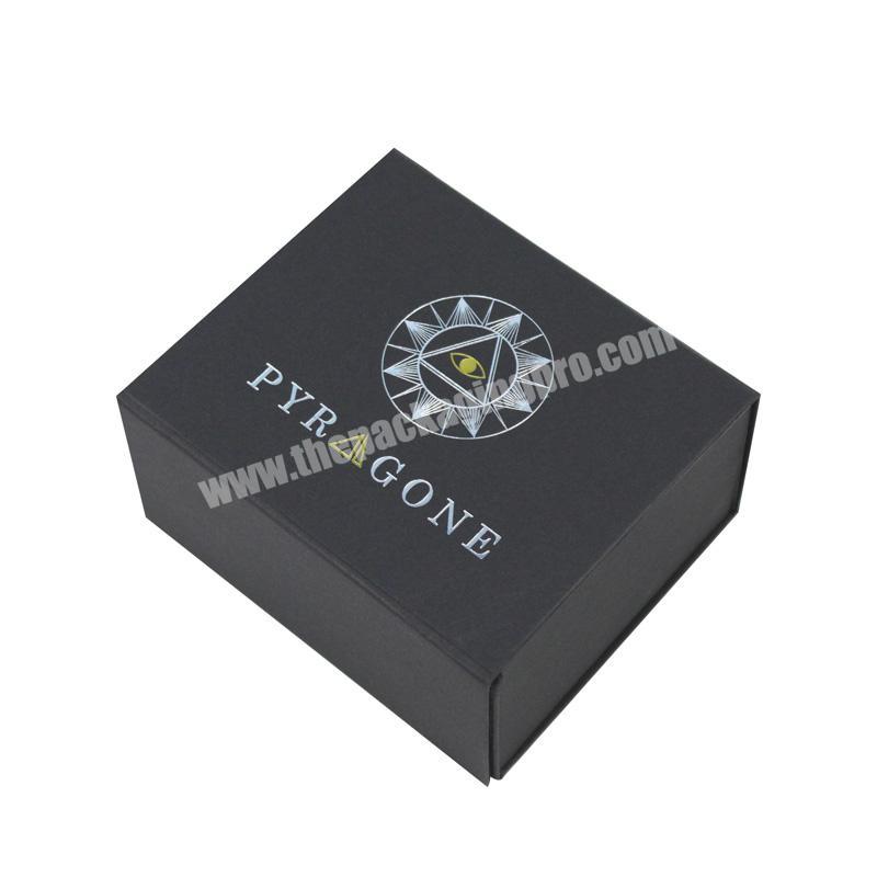 Wholesale Black Card Paper Anti Scratch Folding Magnetic Paper Gift Box With Paper Insert Inner Tray