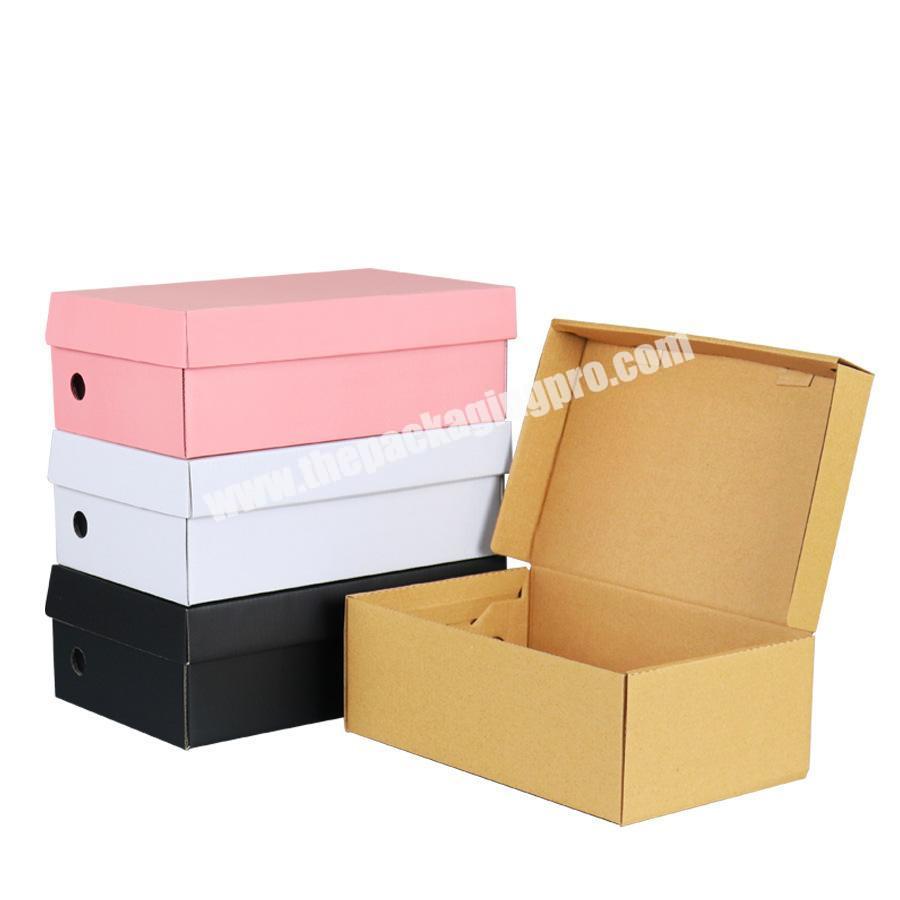 Wholesale High Quality Professional Manufacture  Eco Friendly  Packaging Corrugated Luxury  Clear Custom Children Shoe Box